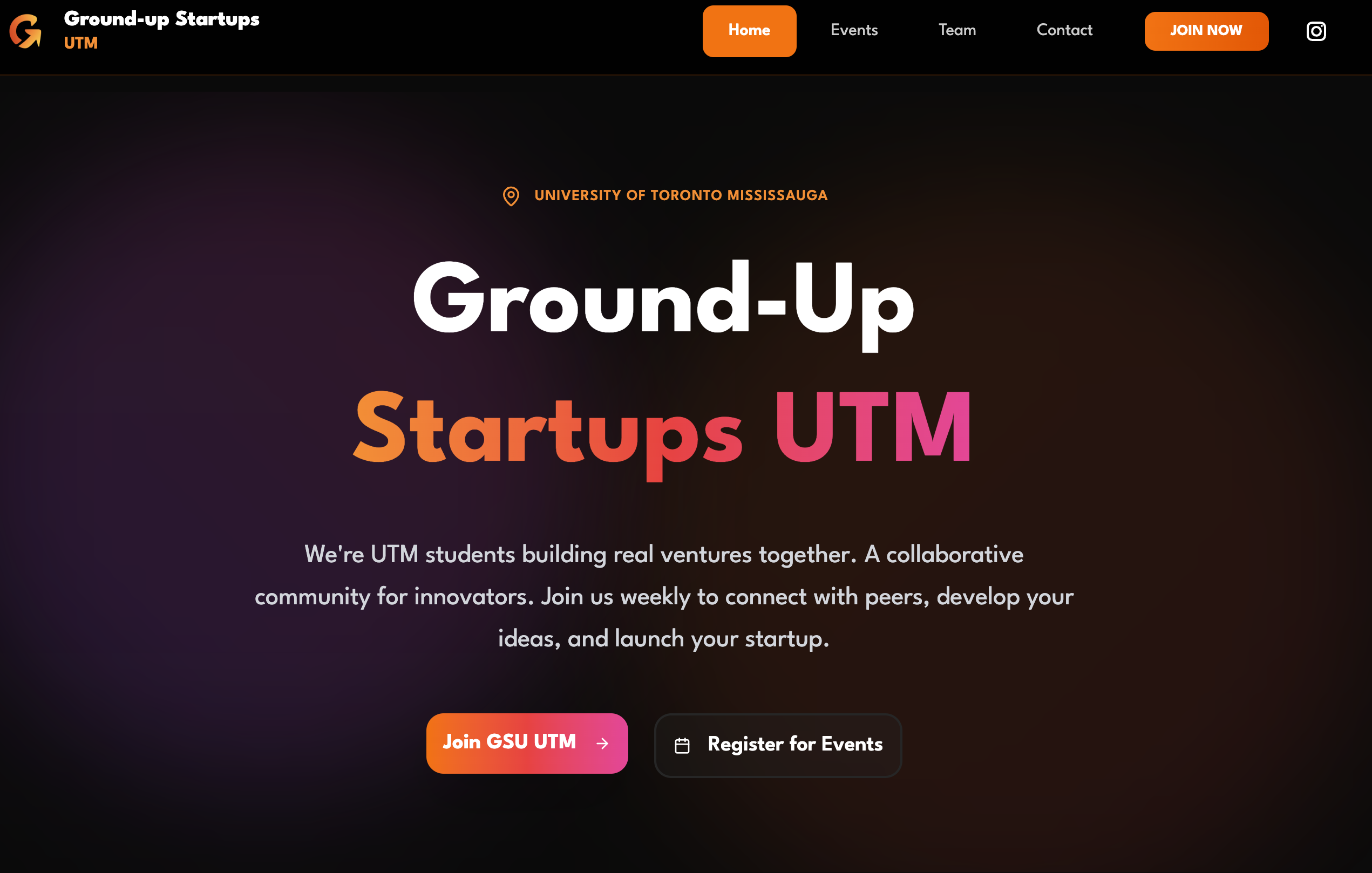 Ground-up Startups UTM website