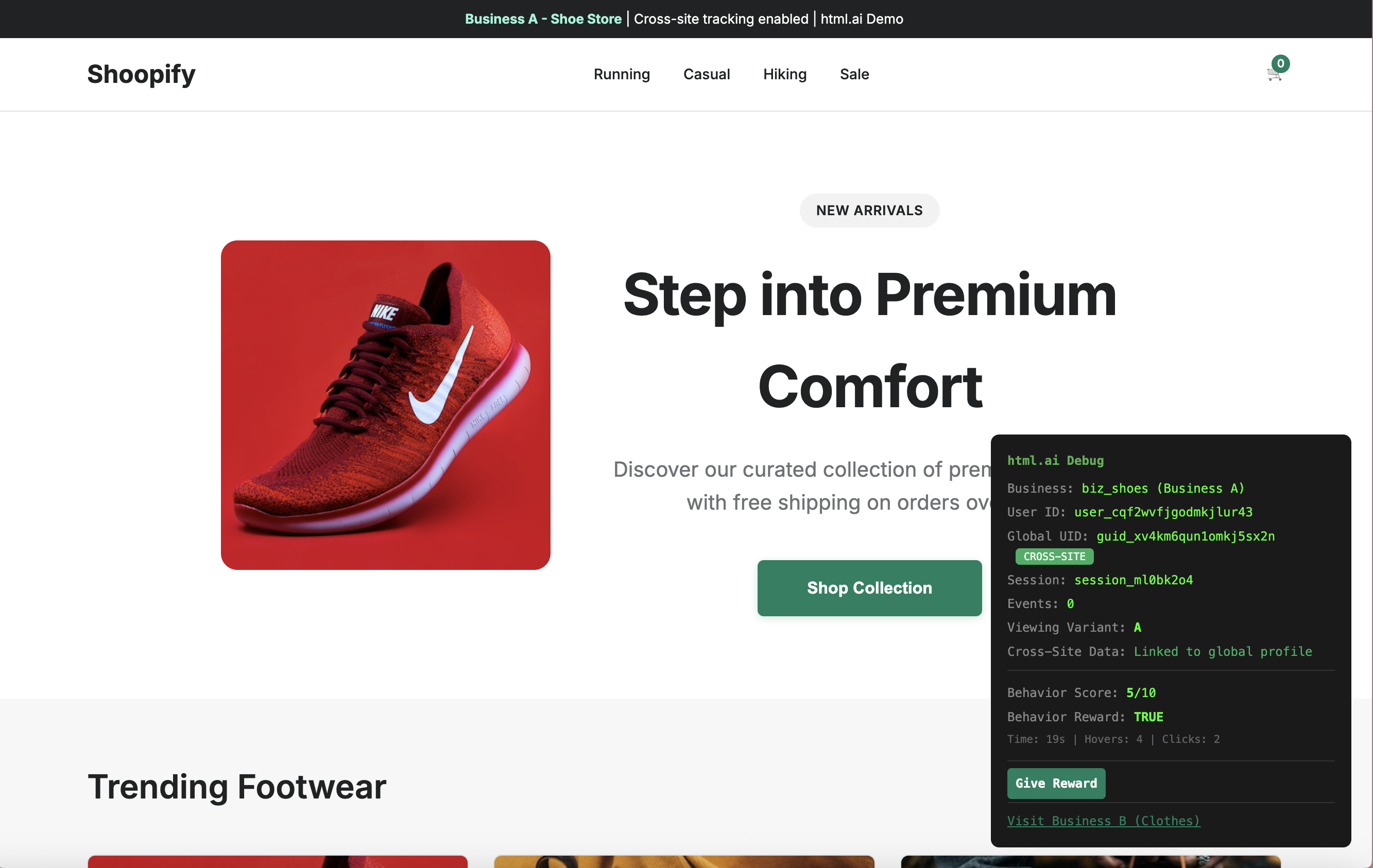 html.ai adaptive identity engine interface